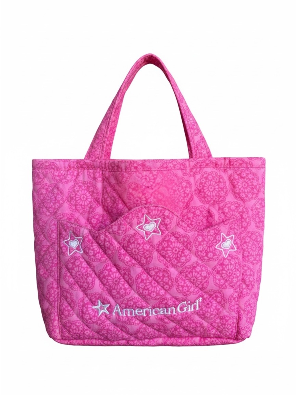 American Girl Pink Quilted Tote Bag